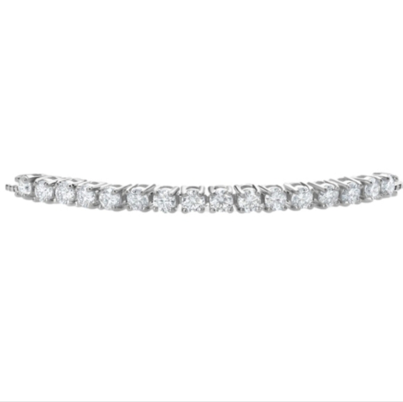 1.6ct Diamond Tennis Adjustable Bracelet Women Moissanite Anniversary Gift - Picture 3 of 5